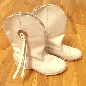 White Drill Team Boots