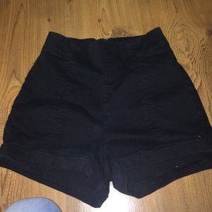 Black high waisted shorts