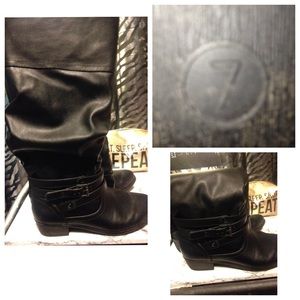 Brand new long black boots