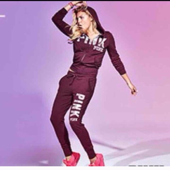 Maroon VS PINK Skinny Collegiate Set