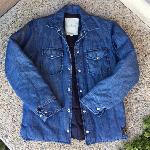 denim puffer jacket mens