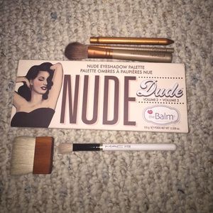 Nude dude palette, UD, Benefit, & Mac brushes