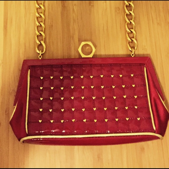 Zac Posen Red Patent Leather Evening Bag