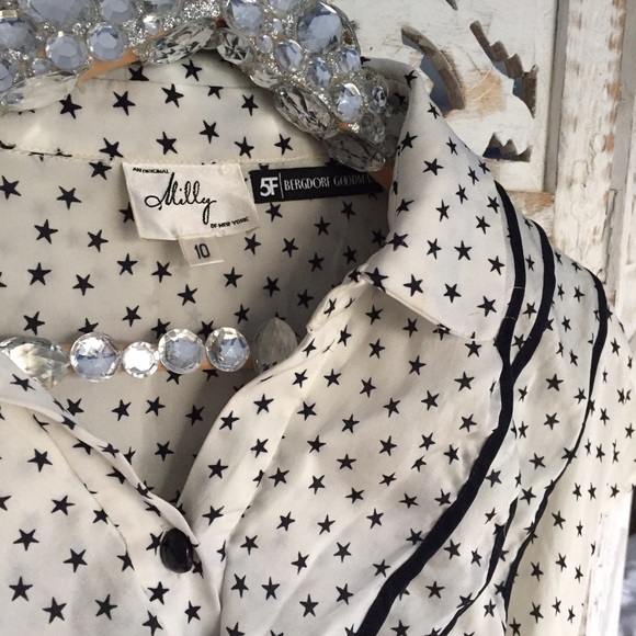 Milly Star Dress 100% Silk - Picture 4 of 4