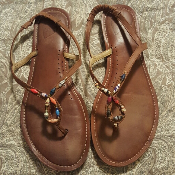 Leather Reef Beaded Sandle