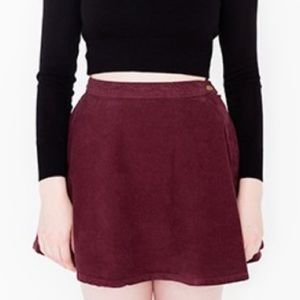 Burgundy corduroy AA circle skirt