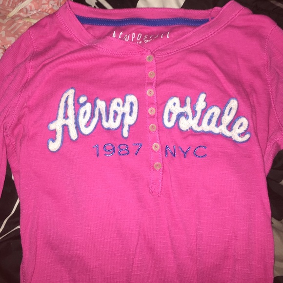 Pink long sleeved areopostale shirt.