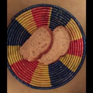 Handmade vintage bread basket platter bowl tray