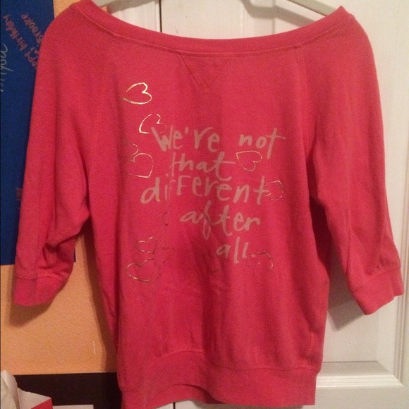 Forever 21 coral midsleeve top