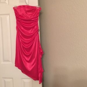 Pink strapless dress