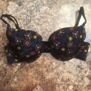 $2 Cute Bra Black and Multicolor