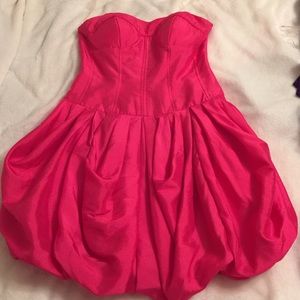 Pink strapless dress