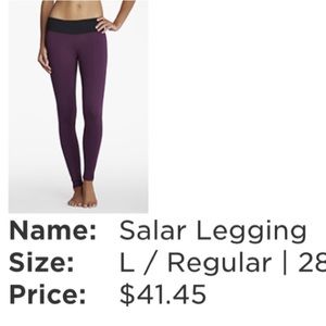 Fabletics Salar legging in Plum