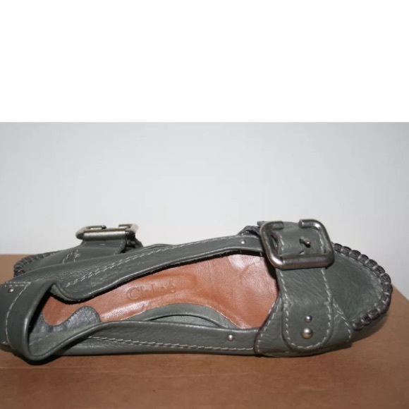 Chloe leather buckle flats 36.5