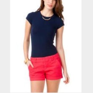 Francescas Harper tab shorts in coral pink