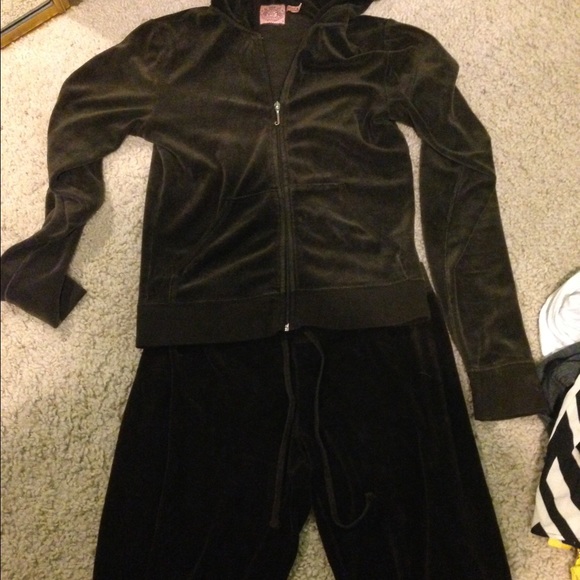 Brown velvet Juicy pant and jacket set