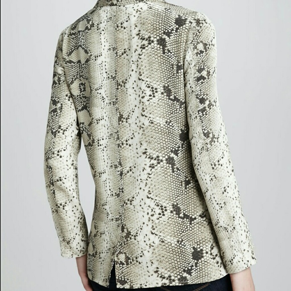 Snakeskin Python SILK blazer loose fit Elizabeth and James designer - Picture 2 of 6