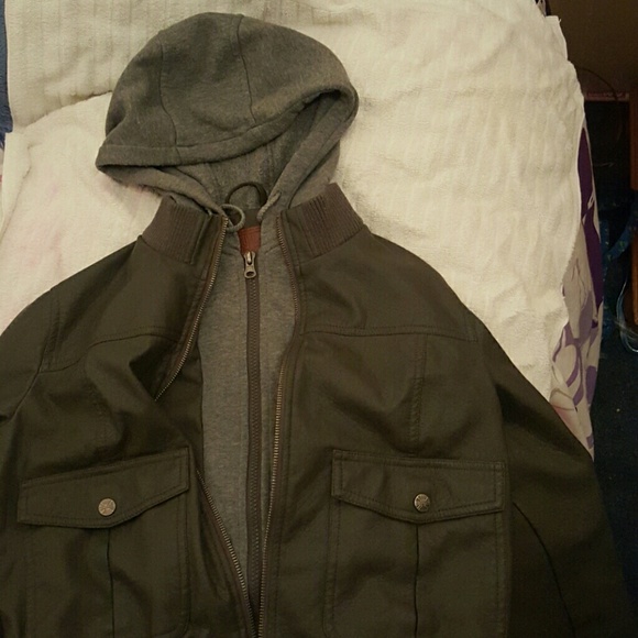 Grey leather jacket