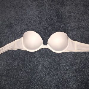 White Strapless Push Up Bra