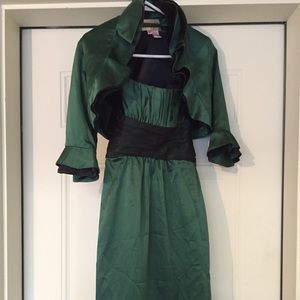 Neiman Marcus formal tea length dress & jacket
