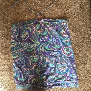 Fun print halter top