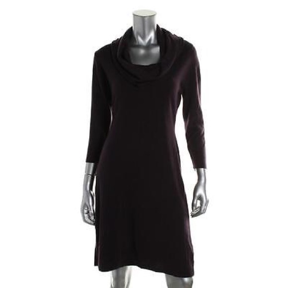 CONNECTED APPAREL Purple Knit Sweaterdress Petites - Picture 1 of 1