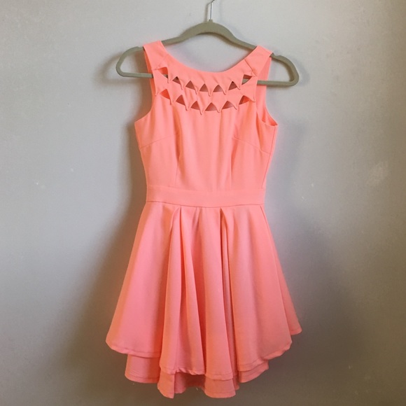 Pink cut out dress