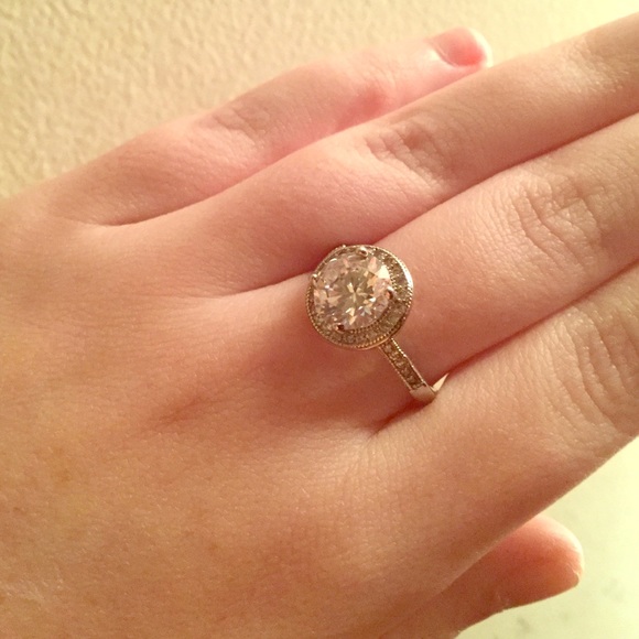 Sterling silver & CZ Halo Ring