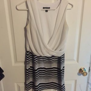 black and white dress