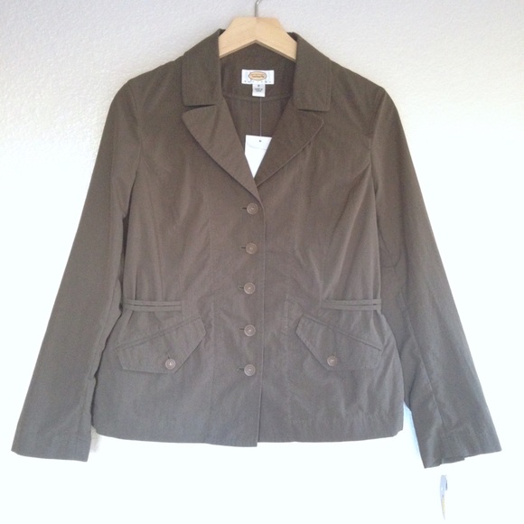Talbots Petite Olive Green Jacket