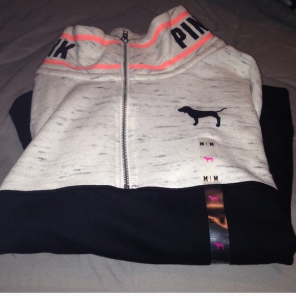 Brand new half zip up pink hoodie