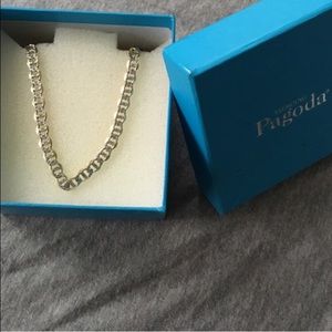 Gold chain with white gold