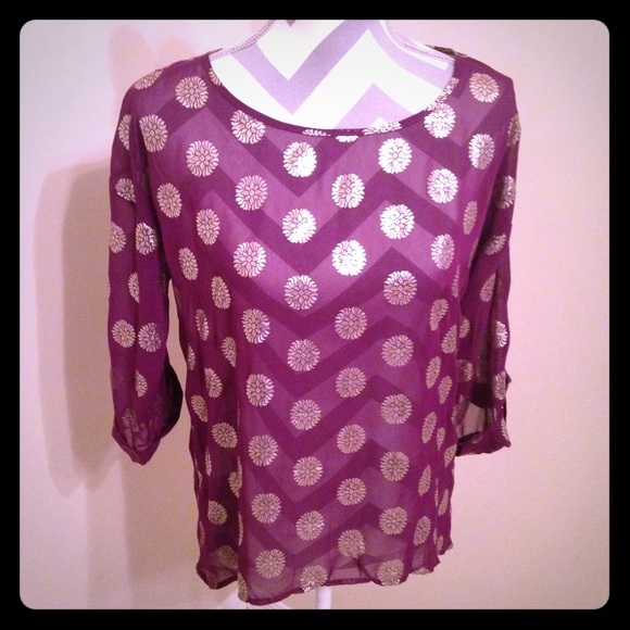 Sheer Half Sleeve Blouse