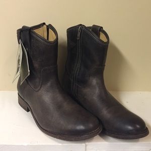 Frye Melissa Button Short 7.5 Slate New In Box