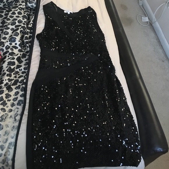 Sequin little black dress