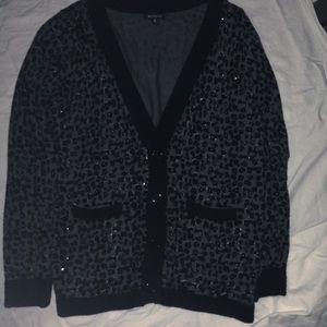 Black Cheetah Cardigan