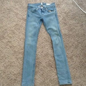 Rag and Bone Light Wash Skinny Leg Jean