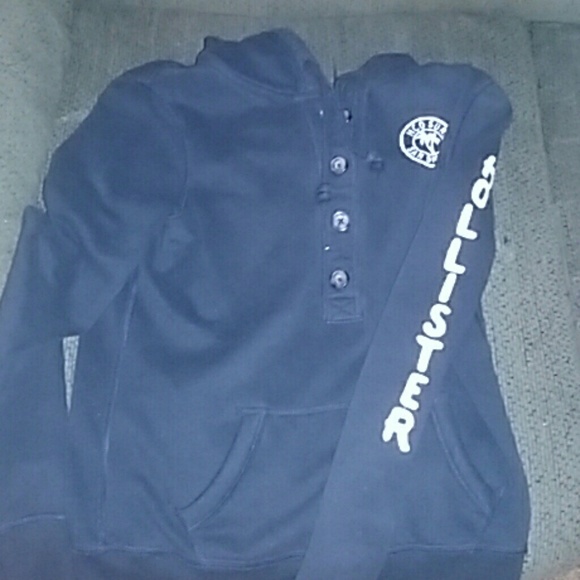 Navy blue Hollister hoodie