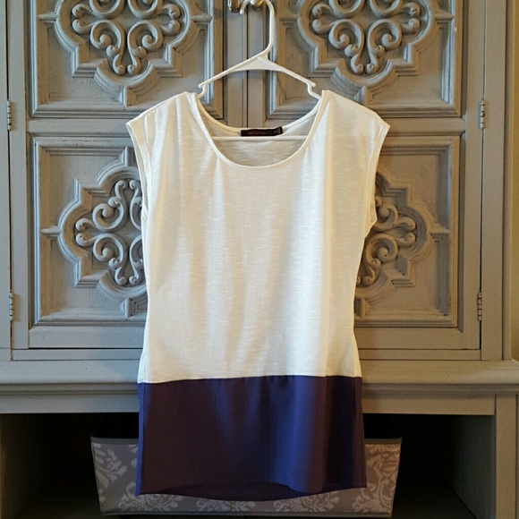 The limited color block blouse