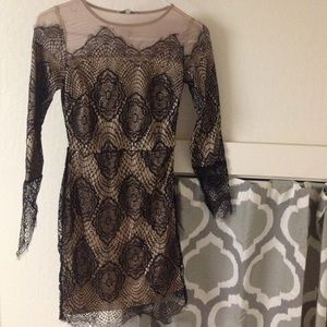 Black Lace and Sheet Dress