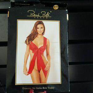 Unwrap Me Satin Bow Teddy Lingerie