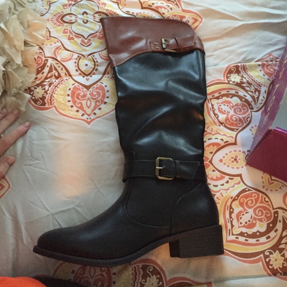 Rampage Ives 7 1/2 black/cognac boots