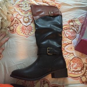 Rampage Ives 7 1/2 black/cognac boots