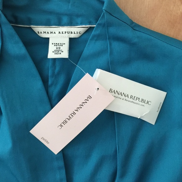 NWT Banana Republic short sleeve button down shirt - Picture 2 of 4