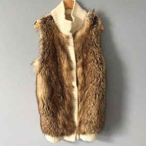 Michael Kohrs Faux Fur Sweater Vest