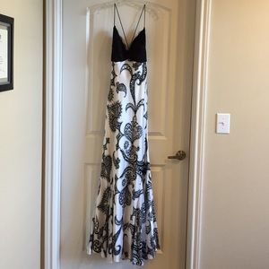 Mary.L Couture black and white formal gown