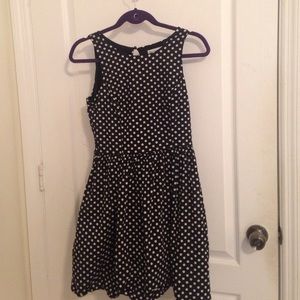 Black/white polka dot dress