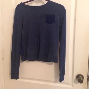🚫SOLD🚫Hollister blue sheer back crop sweater