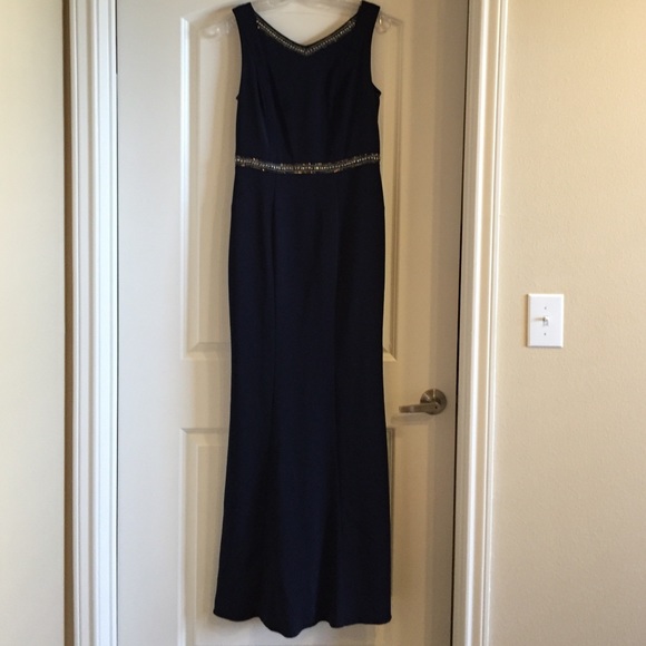 Laundry by Shelli Segal Navy Blue long formal