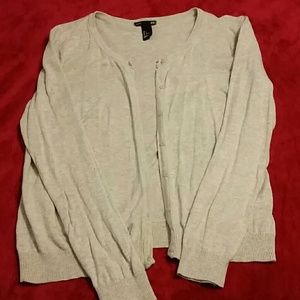 H&M basic light gray cardigan